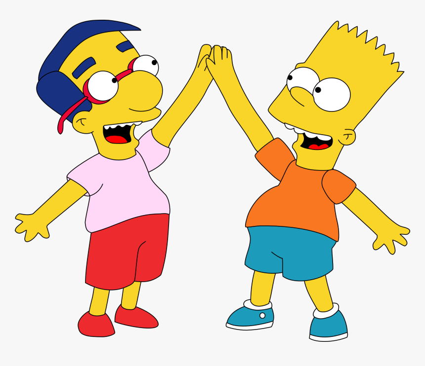 Simpsons Bart And Milhouse, HD Png Download