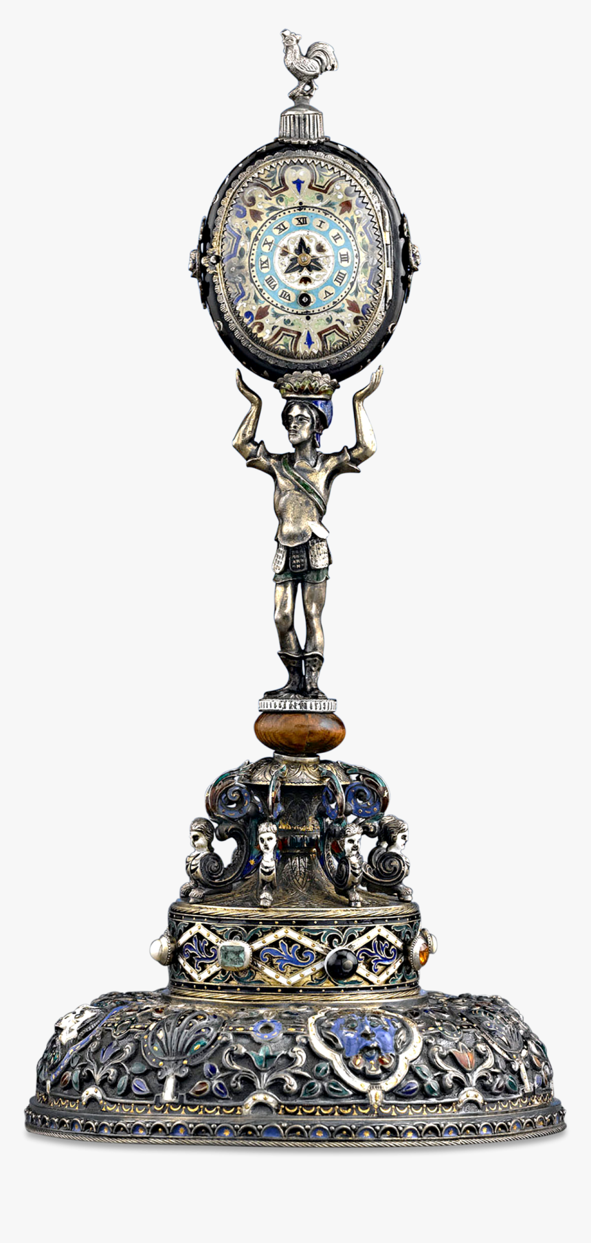 Viennese Enamel Soldier Clock - Quartz Clock, HD Png Download