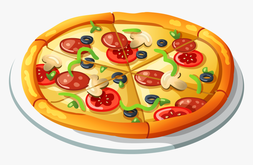 Pizza Vector Clipart Transparent Png - Pizza Desenho Png, Png Download