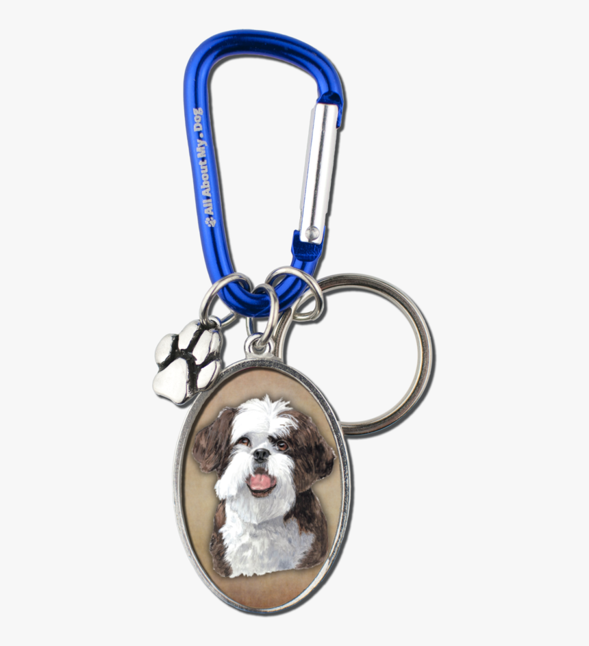 Shih Tzu Cameo Carabiner Keychain - Coton De Tulear, HD Png Download