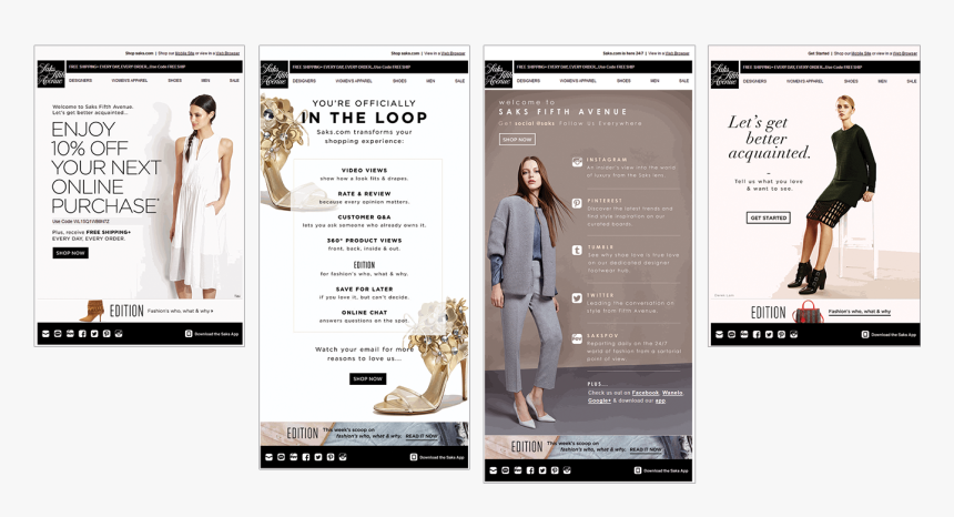 Saks Welcome Series - Saks Email, HD Png Download