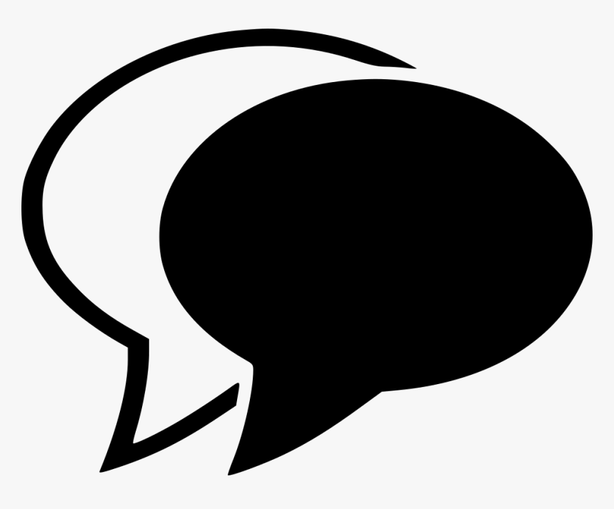 Double Message Bubble Comments - Силуэт Сообщения, HD Png Download