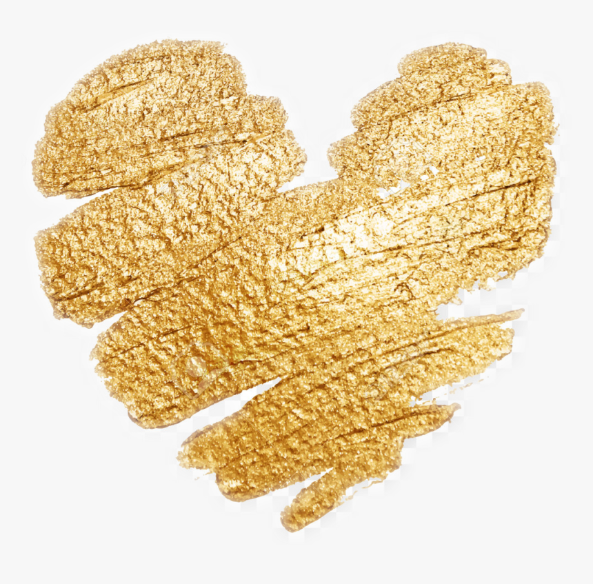 Clip Art Background Gold - Golden Heart Clipart Png, Transparent Png