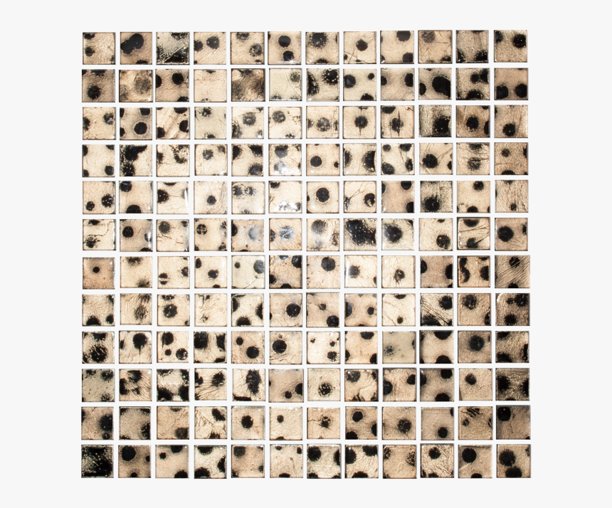 1 Inch Gold Metallic Glass Tile With Black Cheetah - Animal, HD Png Download