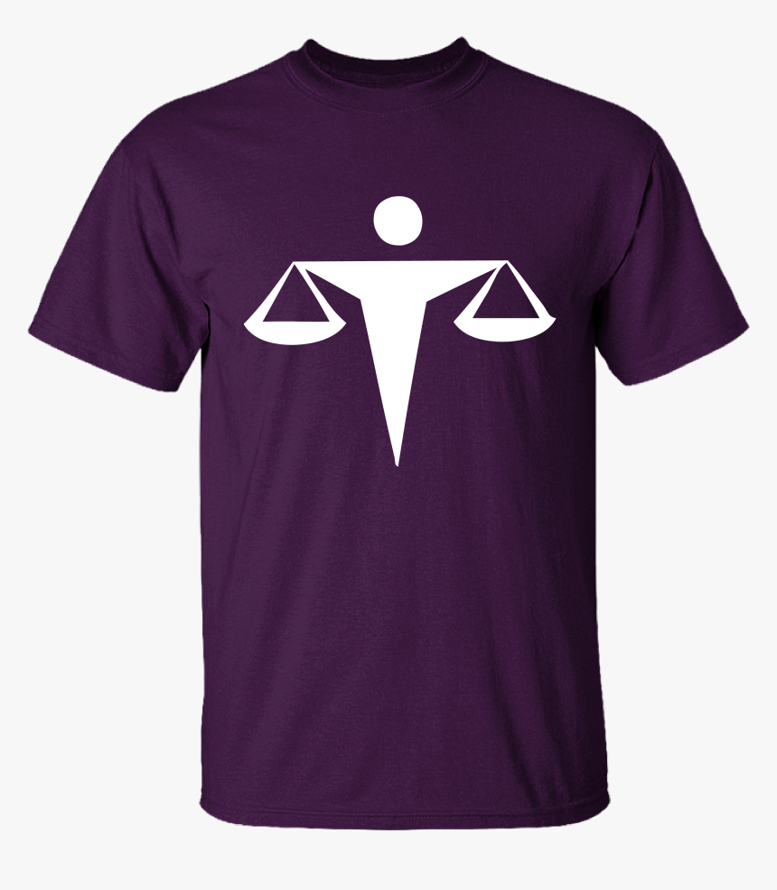 Alma Mater Round Neck Purple Law Balance Scale Unisex - Fc Barcelona Fan T Shirt, HD Png Download