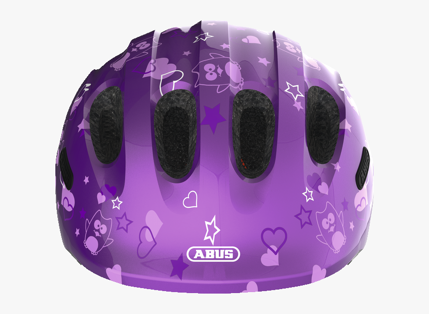 0 Purple Star Front View - Cykelhjelm Pige Abus, HD Png Download