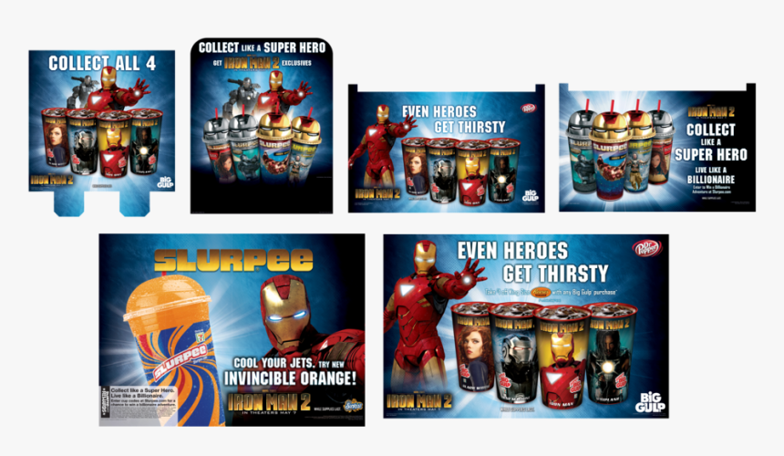 Case Cards, And Big Gulp And Slurpee Translites - Iron Man, HD Png Download