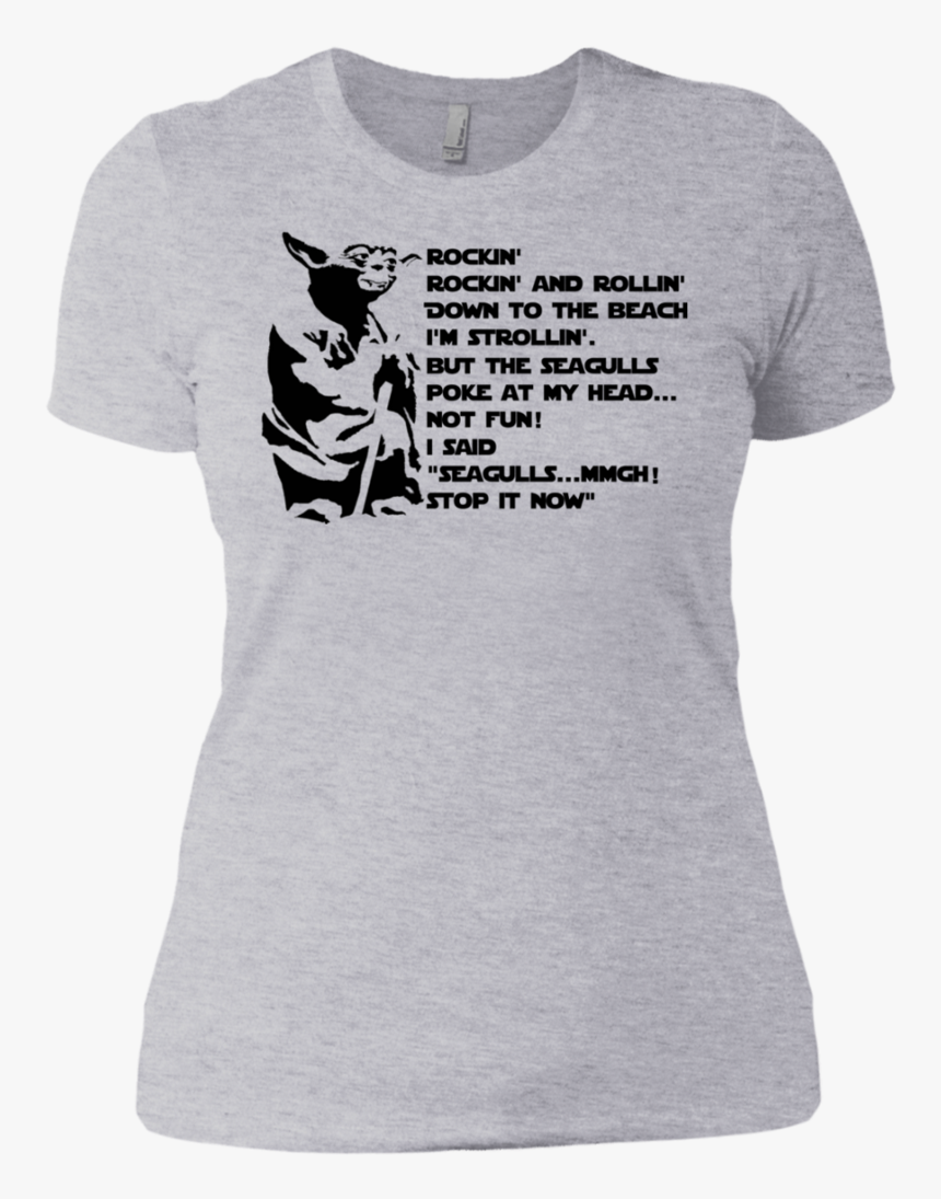 Yoda Seagulls Poke At My Head Next Level Ladies - Louis Vuitton T Shirt Women's, HD Png Download