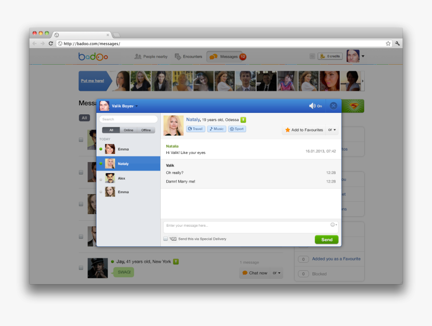 Badoo Chat Box, HD Png Download