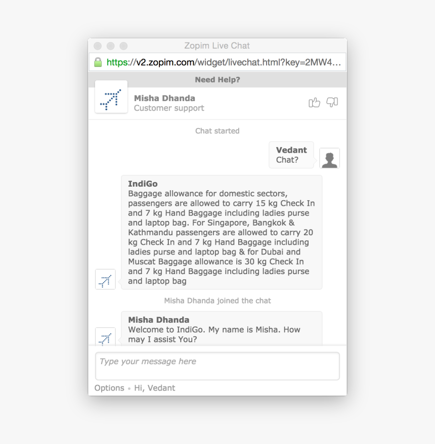 Indigo Chat Box - Indigo Flight Cancellation Message, HD Png Download