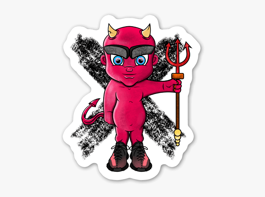 Devil In Yeezys Sticker - Cartoon, HD Png Download