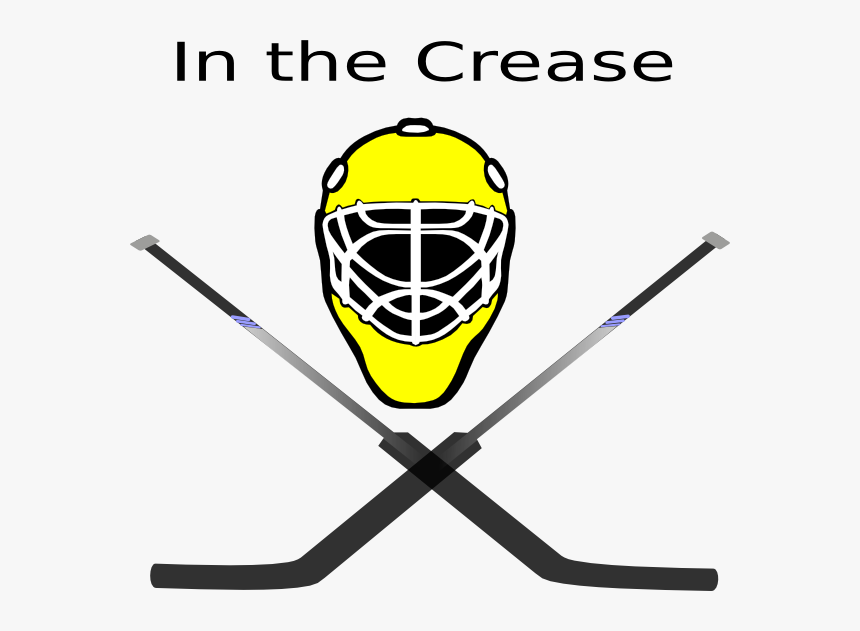 Goalie Mask Crossed Sticks - Clipart Hockey Goalie Mask, HD Png Download