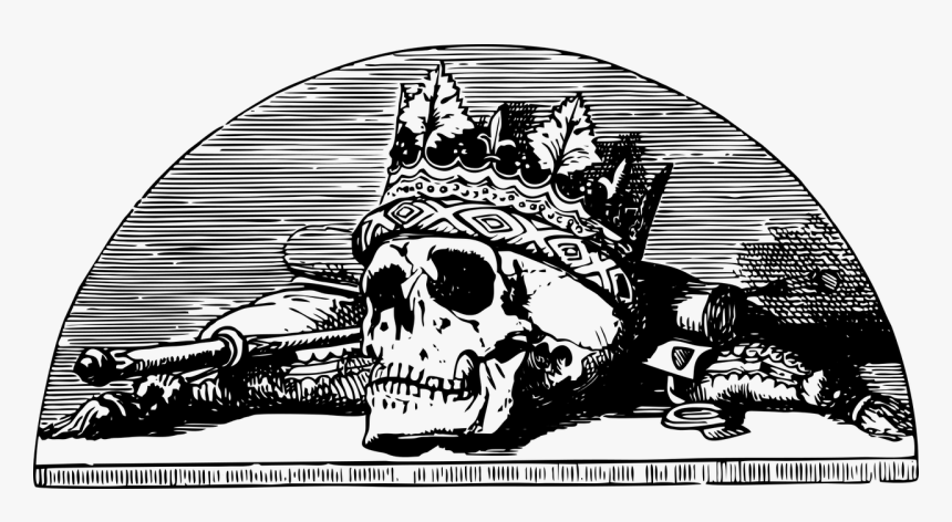 Skull With Crown, Skull, Crown, Death, Vintage, Retro - Duty Is Heavier Than A Mountain Death, HD Png Download