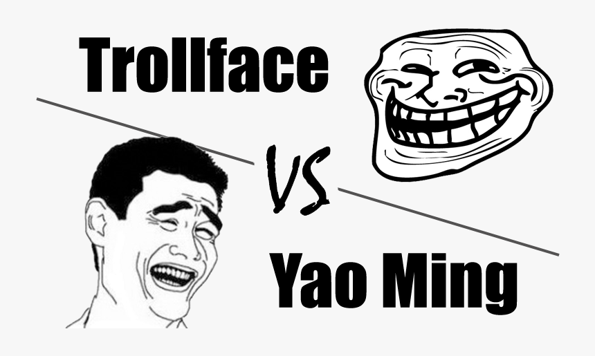 Trollface Vs Yao Ming Png Ima - Yao Ming Troll Face, Transparent Png