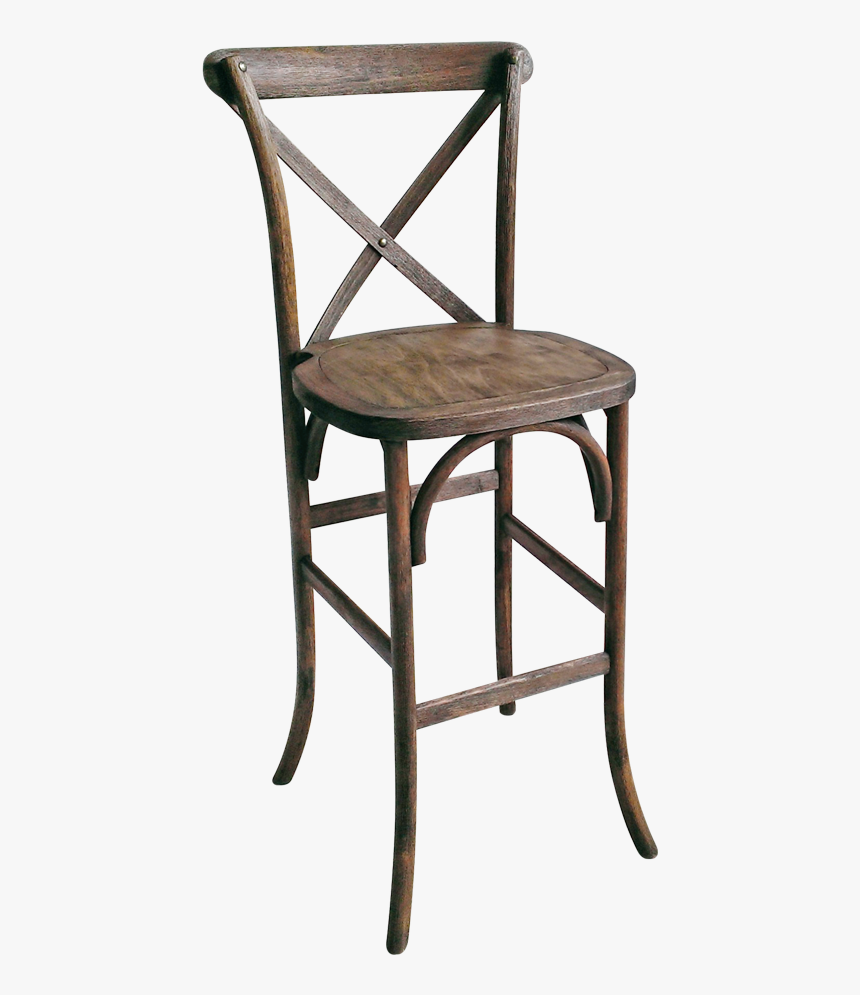 Wood Cross Back Bar Stools, HD Png Download