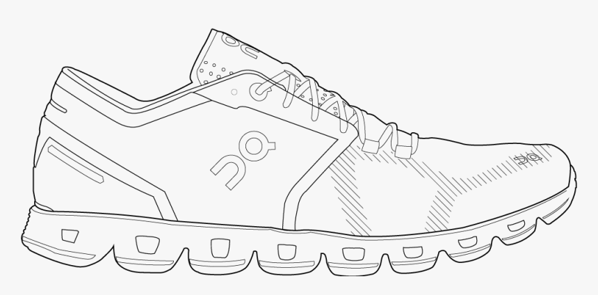 Cloud X Womens - Mens Sports Shoe Sketch, HD Png Download