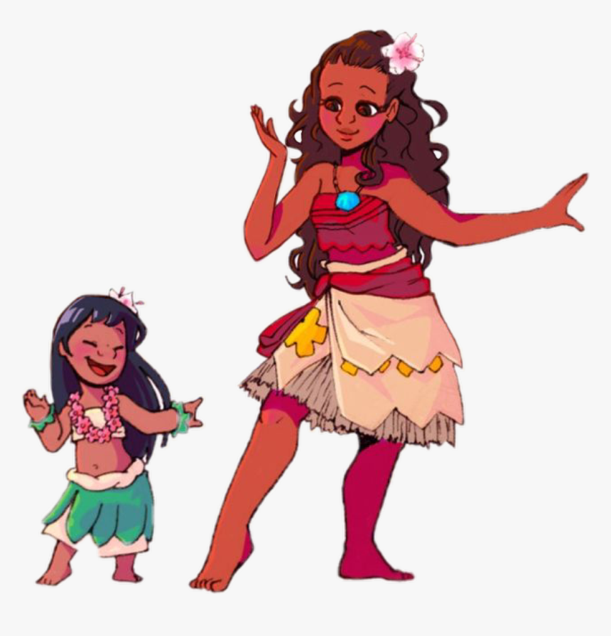 Moana And Lilo , Png Download - Lilo And Moana, Transparent Png