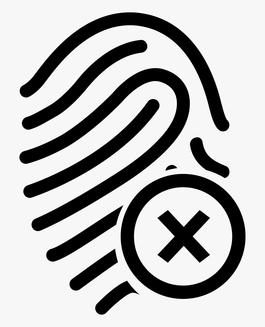 Fingerprint Outline With Close Button, HD Png Download