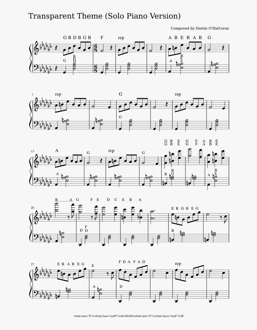 Candle In The Wind Piano Pdf, HD Png Download , Transparent Png Image