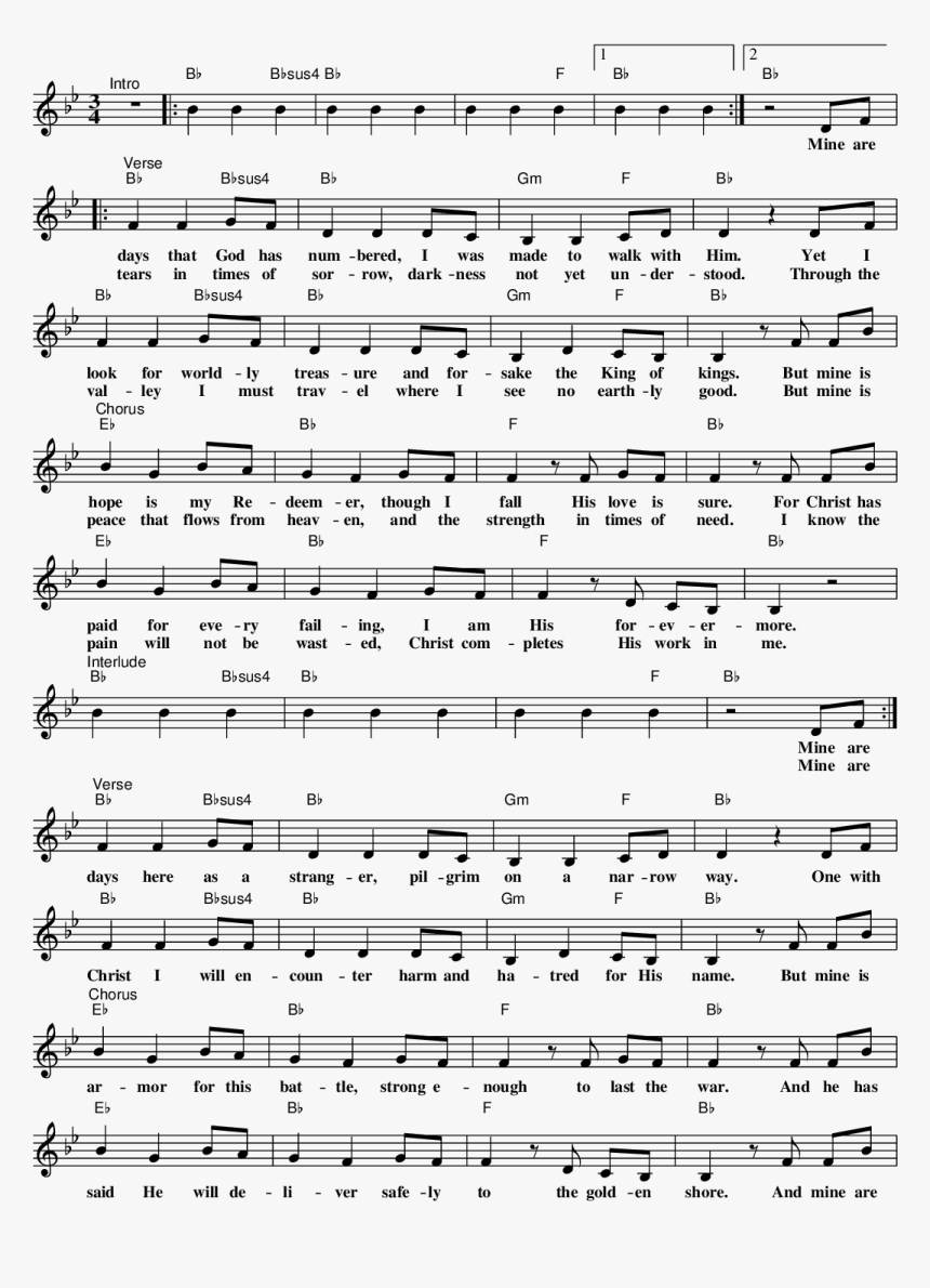 Christ Is Mine Forevermore Chords, HD Png Download