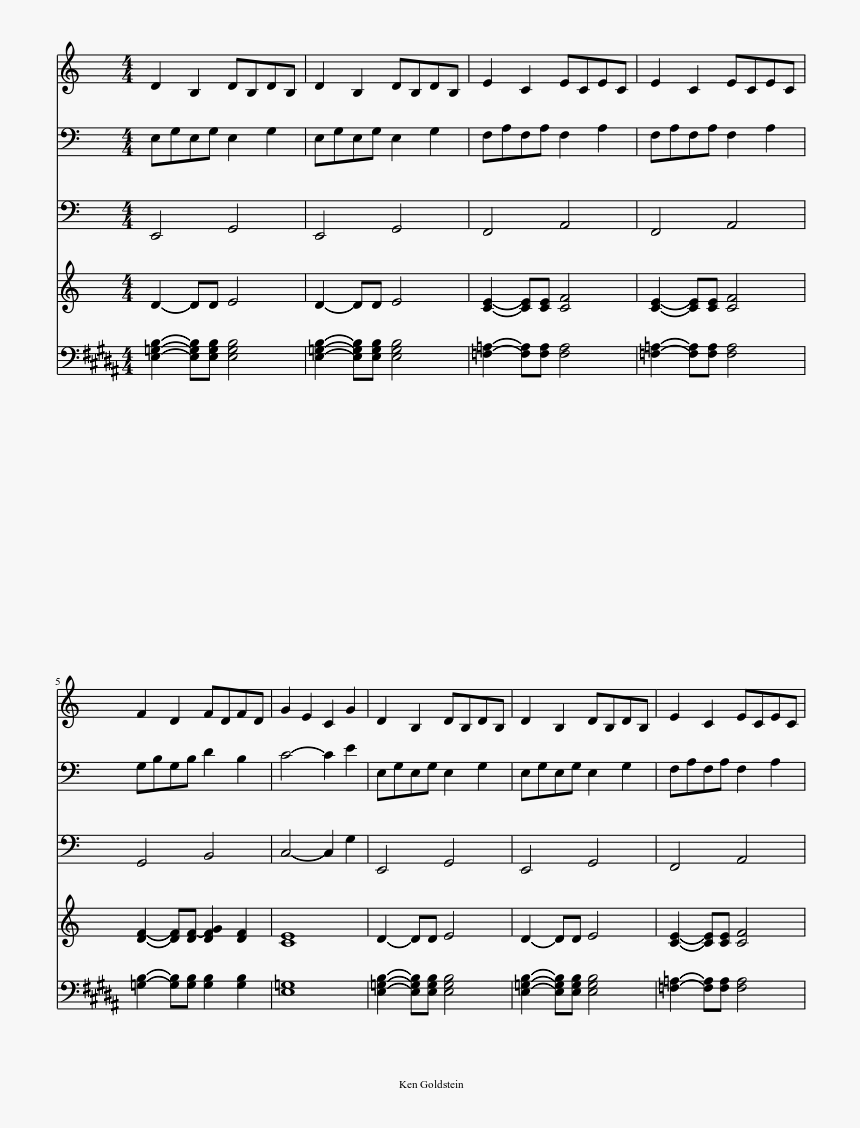 Sheet Music 1 Of 2 Pages - Castle Crashers Theme Clarinet, HD Png Download