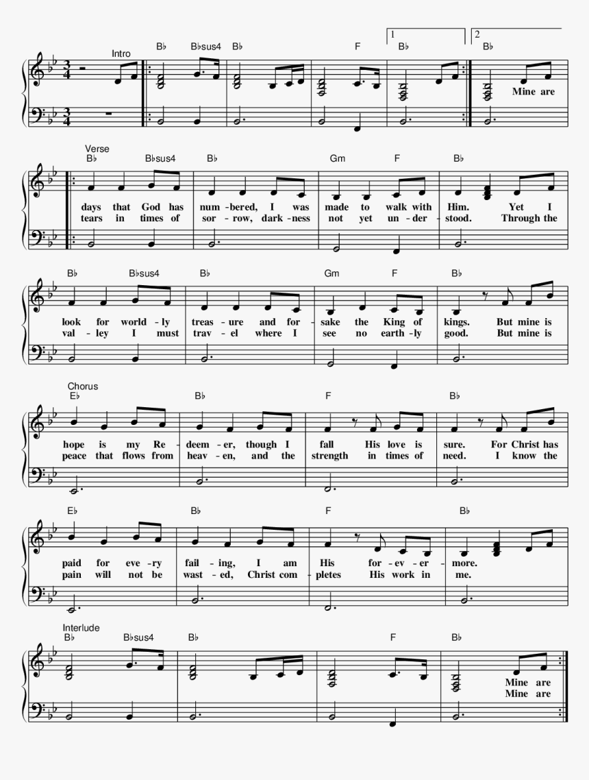 Christ Is Mine Forevermore Sheet Music, HD Png Download