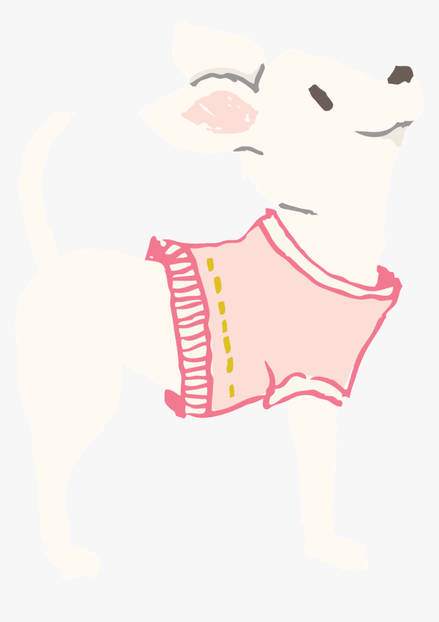 Hand Painted Pink Clothes Cartoon Dog Vector Image, HD Png Download