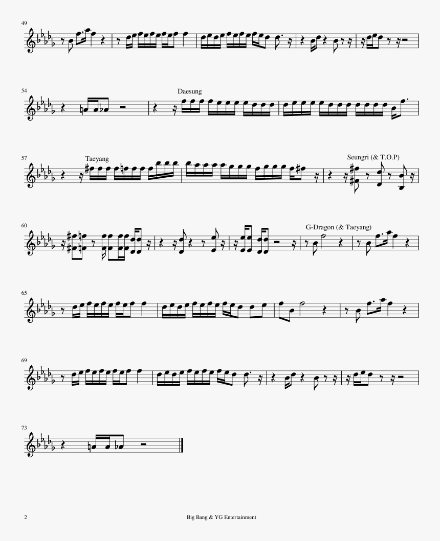Transparent Seungri Png - Sheet Music, Png Download