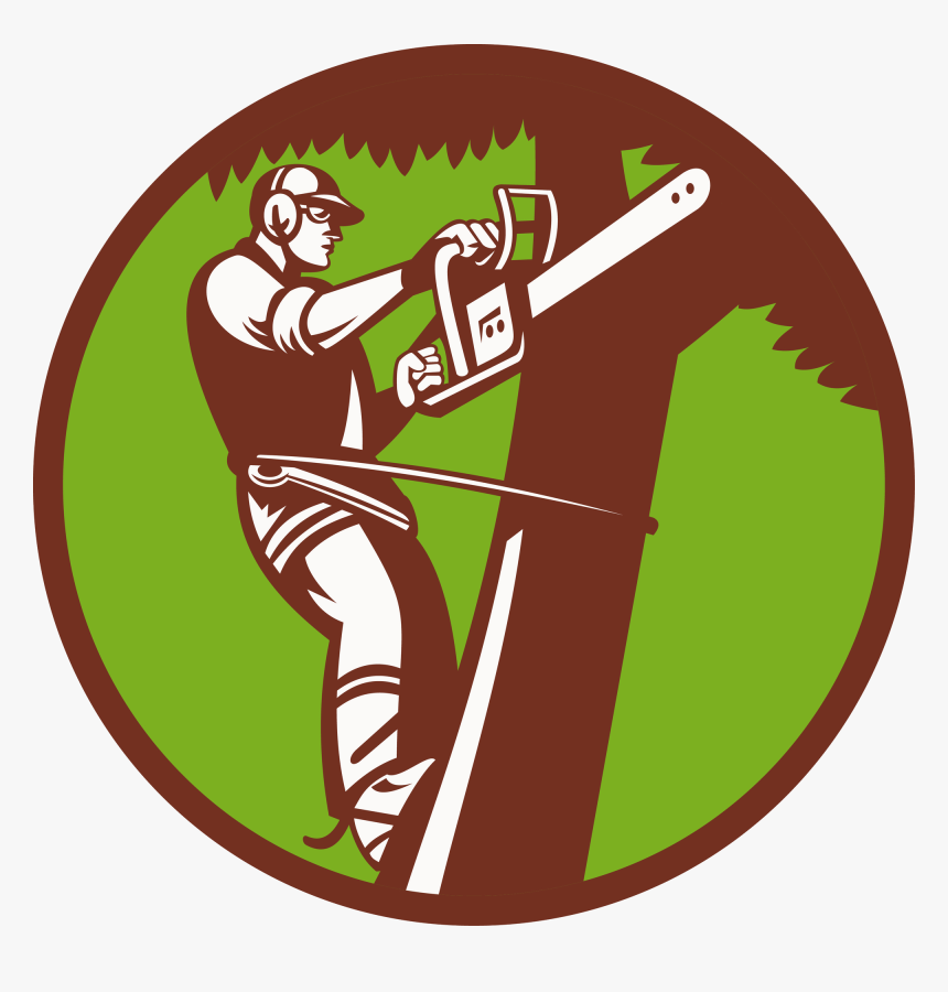 Tree Stump Arborist Logo Stump Grinder - Tree Service Clip Art, HD Png Download