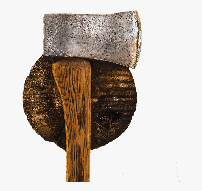 Axe Tree Stump With Axe Wood Free Photo - Wood, HD Png Download