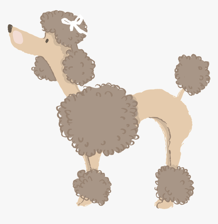 Hand Painted Pet Poodle Free Buckle Dog Vector Image - Cartoon, HD Png Download