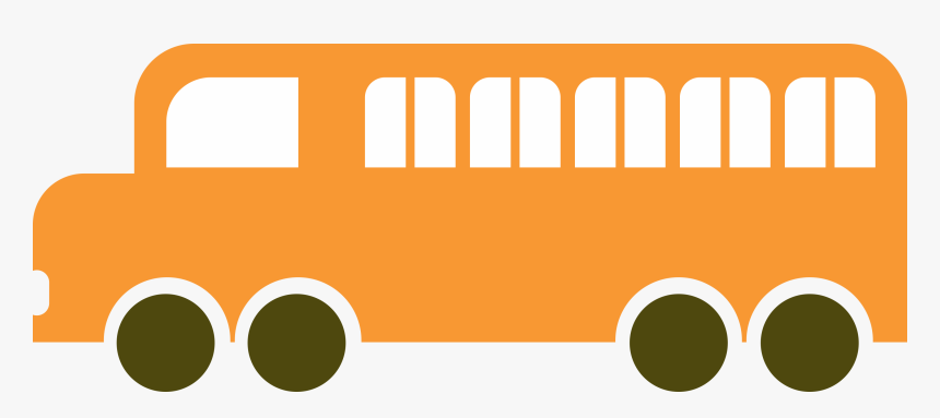 Orange School Bus Clipart Icon Free For Download Print - Orange Bus Clipart, HD Png Download