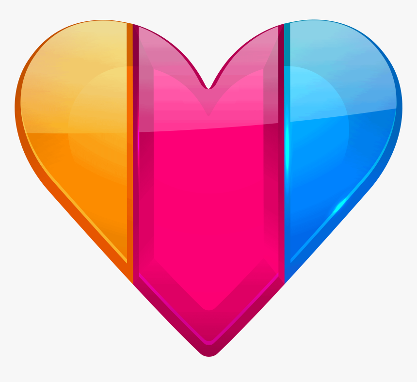 Colorful Heart Png Clipart - Colorful Heart Images Png, Transparent Png