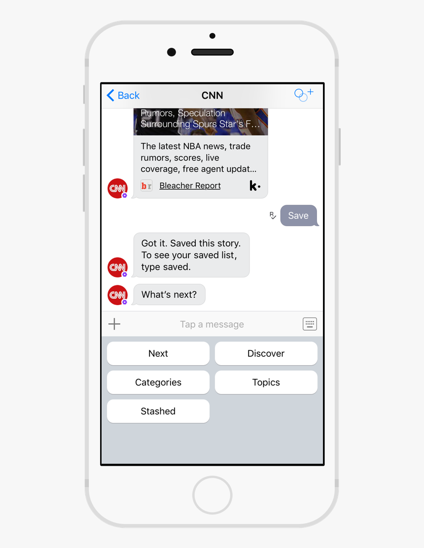 Cnn Chat Bot On Kik - Cnn Chatbot Kik, HD Png Download