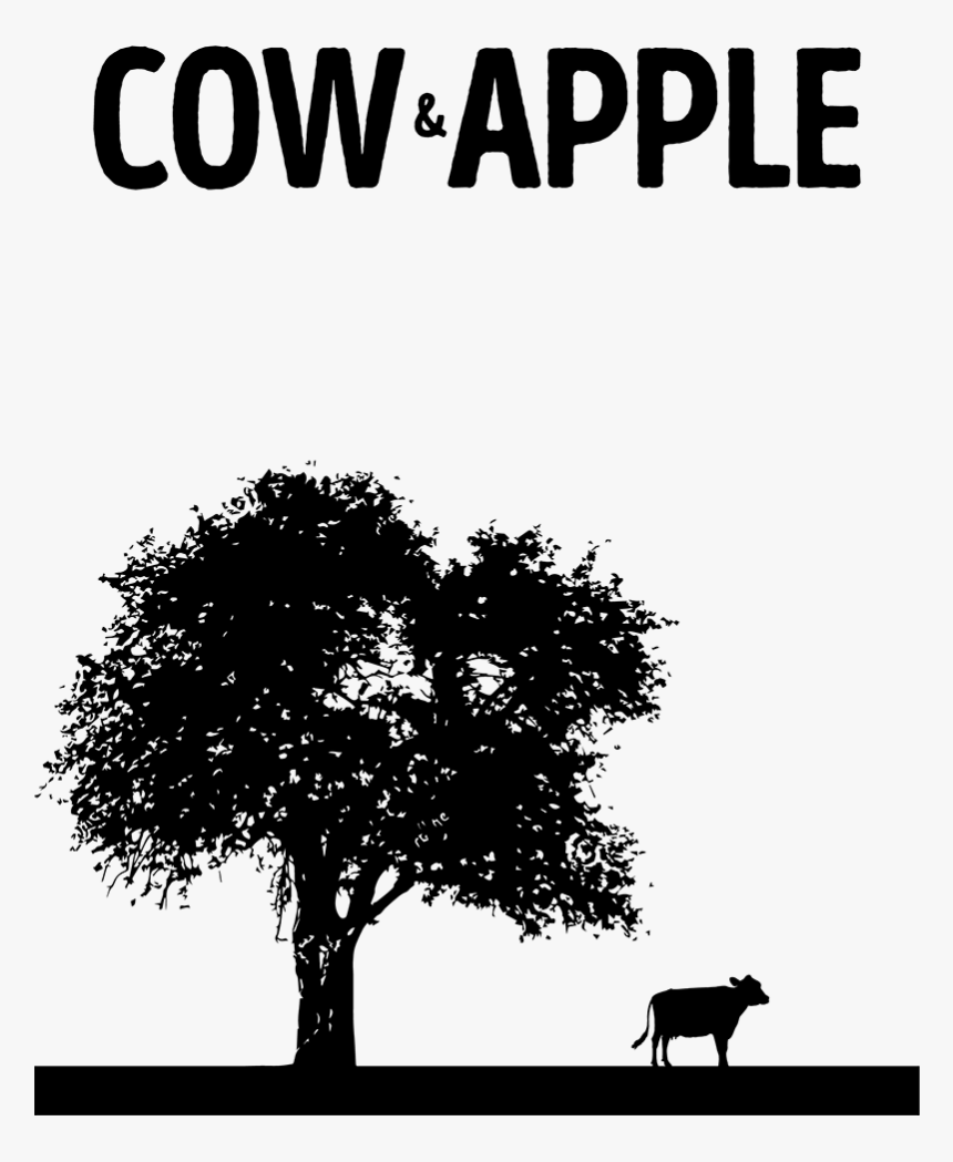 Cow Under Tree Silhouette, HD Png Download