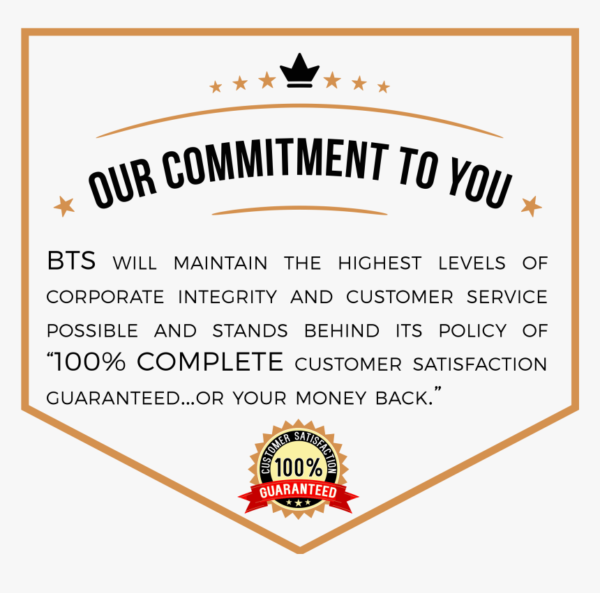 Bts Satisfaction Guarantee Png Transparant Background - Satisfaction Guaranteed, Transparent Png