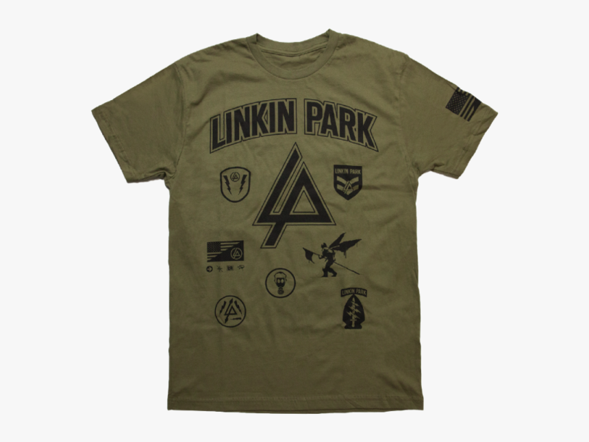 Lp Patches Military Green Tee - Accesorios De Linkin Park, HD Png Download