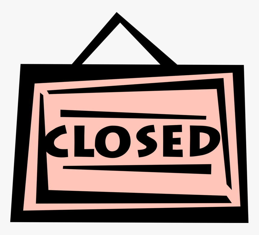 Vector Illustration Of Retail Merchandising Closed - Sign, HD Png Download