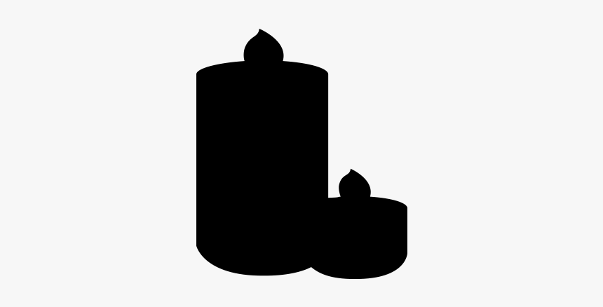 Candles Icon Png Vector - Silhouette, Transparent Png