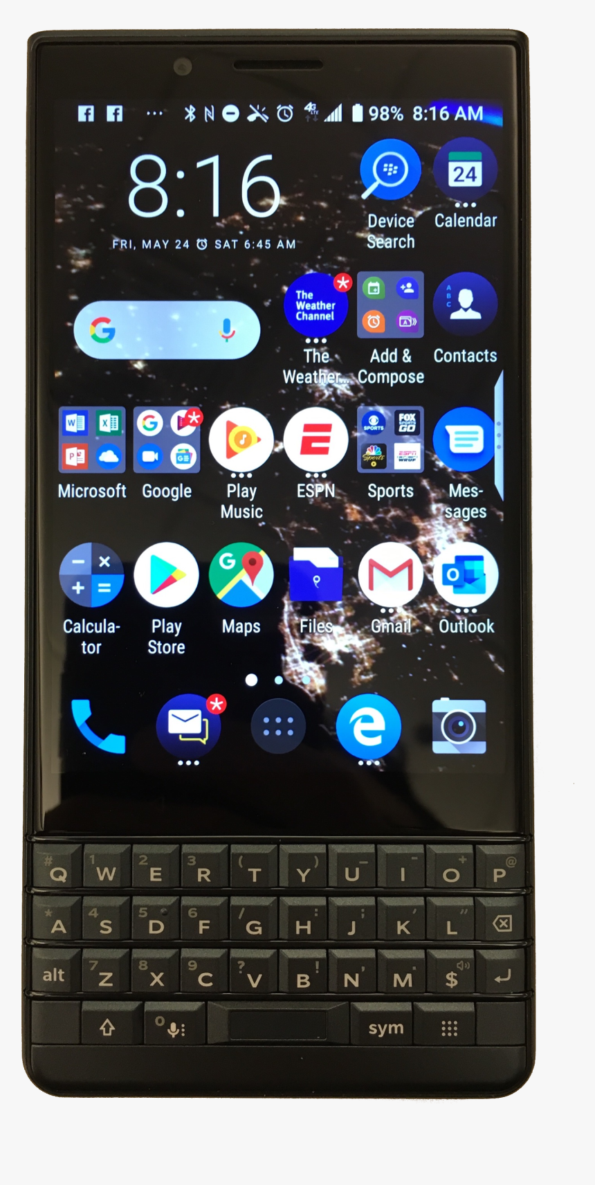Blackberrykey2le3 - Blackberry Key 2 Touch Keyboard, HD Png Download