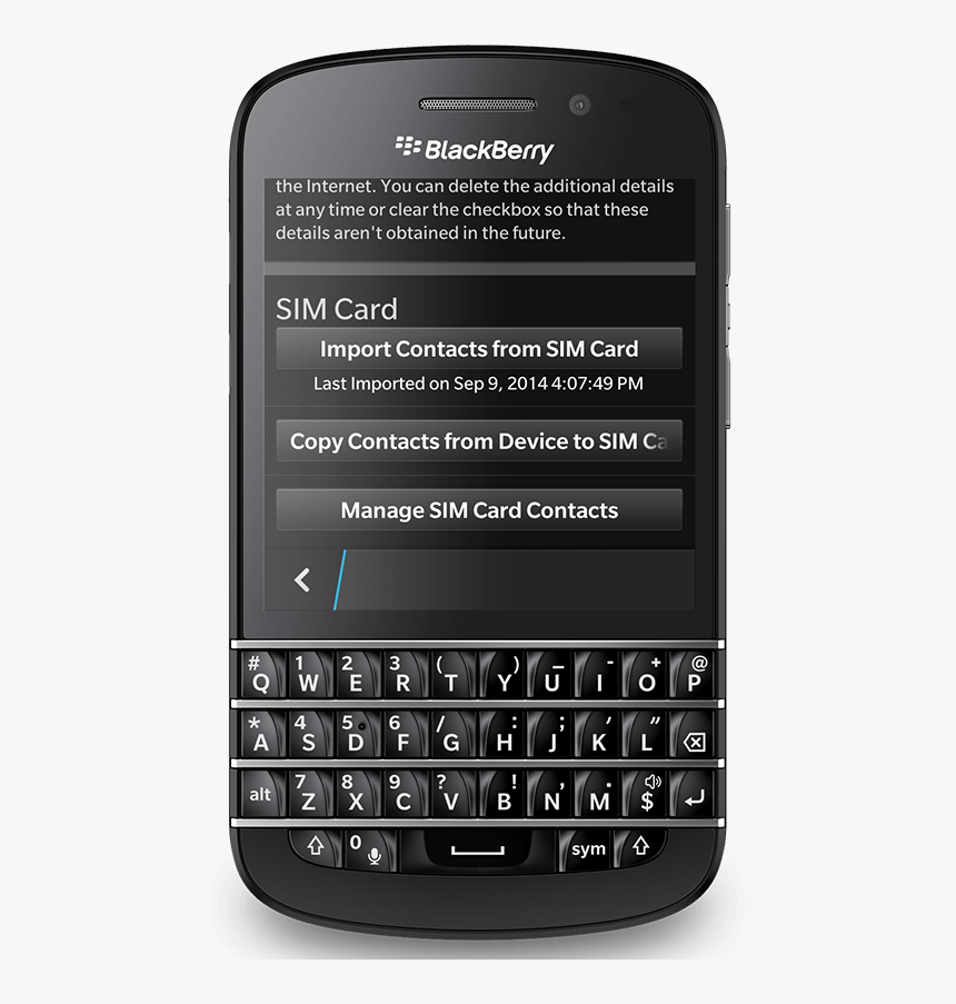 Bb10simcontacts-post Copy - Blackberry Q10 Mobile Price, HD Png Download