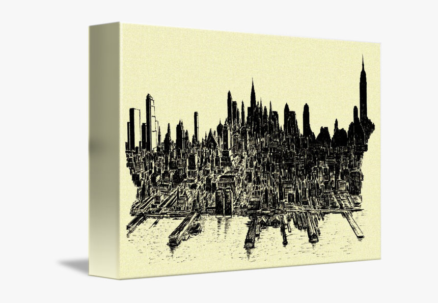 Freeuse Stock New York City By Peter Potter - Ink Drawing Of New York, HD Png Download