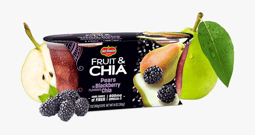 Fruit & Chia™ Pears In Blackberry Flavored Chia - Chia Seed Fruit Cups, HD Png Download