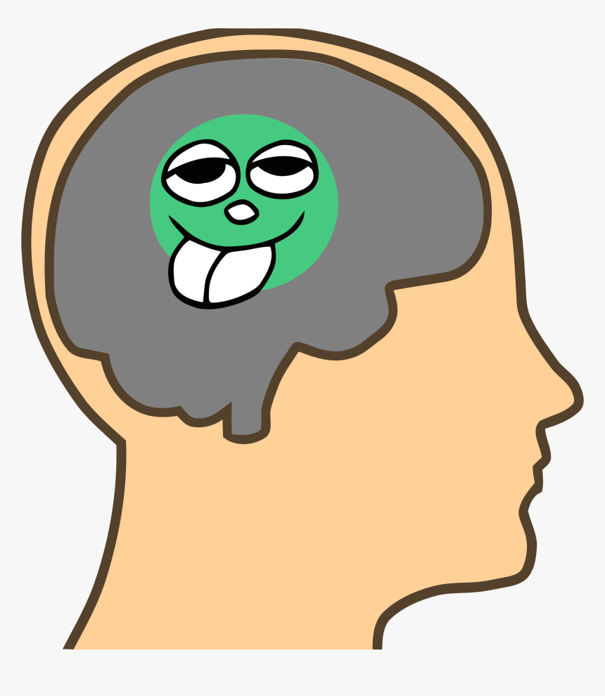 Pea Sized Brain Clip Arts - Cartoon Head With Brain, HD Png Download
