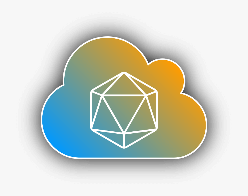 20 Sided Dice Gaming Vinyl Decal Gold , Png Download - 20 Sided Dice Logo, Transparent Png