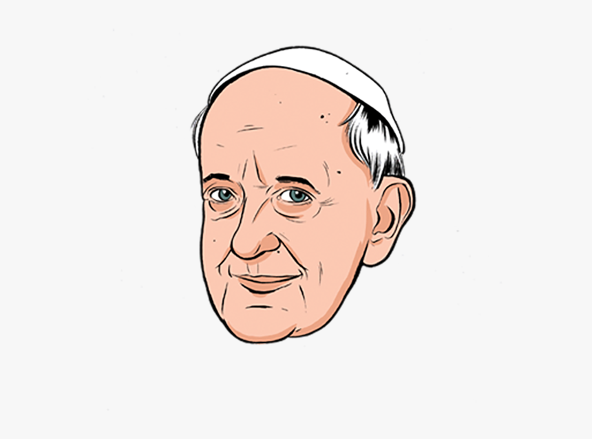 #popefrancis #pope #francis #church #catholic #freetoedit - Pope Francis Drawing Transparent, HD Png Download