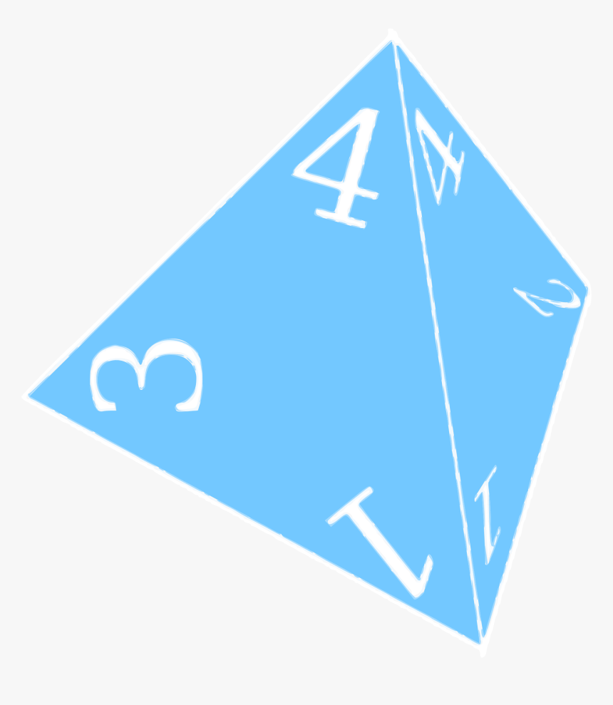 Transparent Four Dice Clipart - Transparent 4 Sided Die, HD Png Download