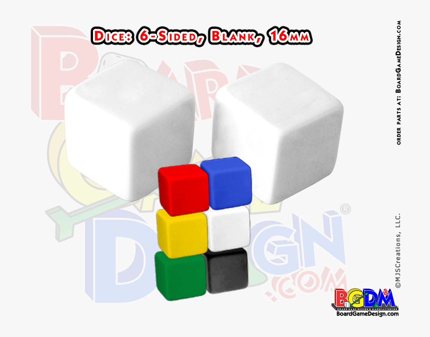 6 Sided Blank Dice, D6, HD Png Download