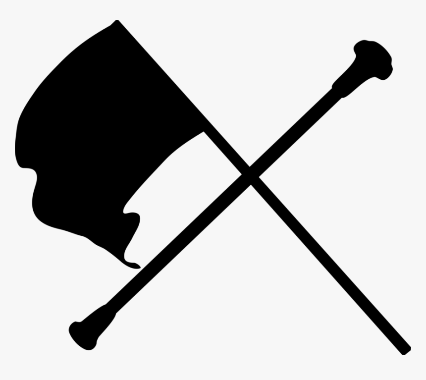 Silhouette Color Guard Marching Band Majorette Clip, HD Png Download