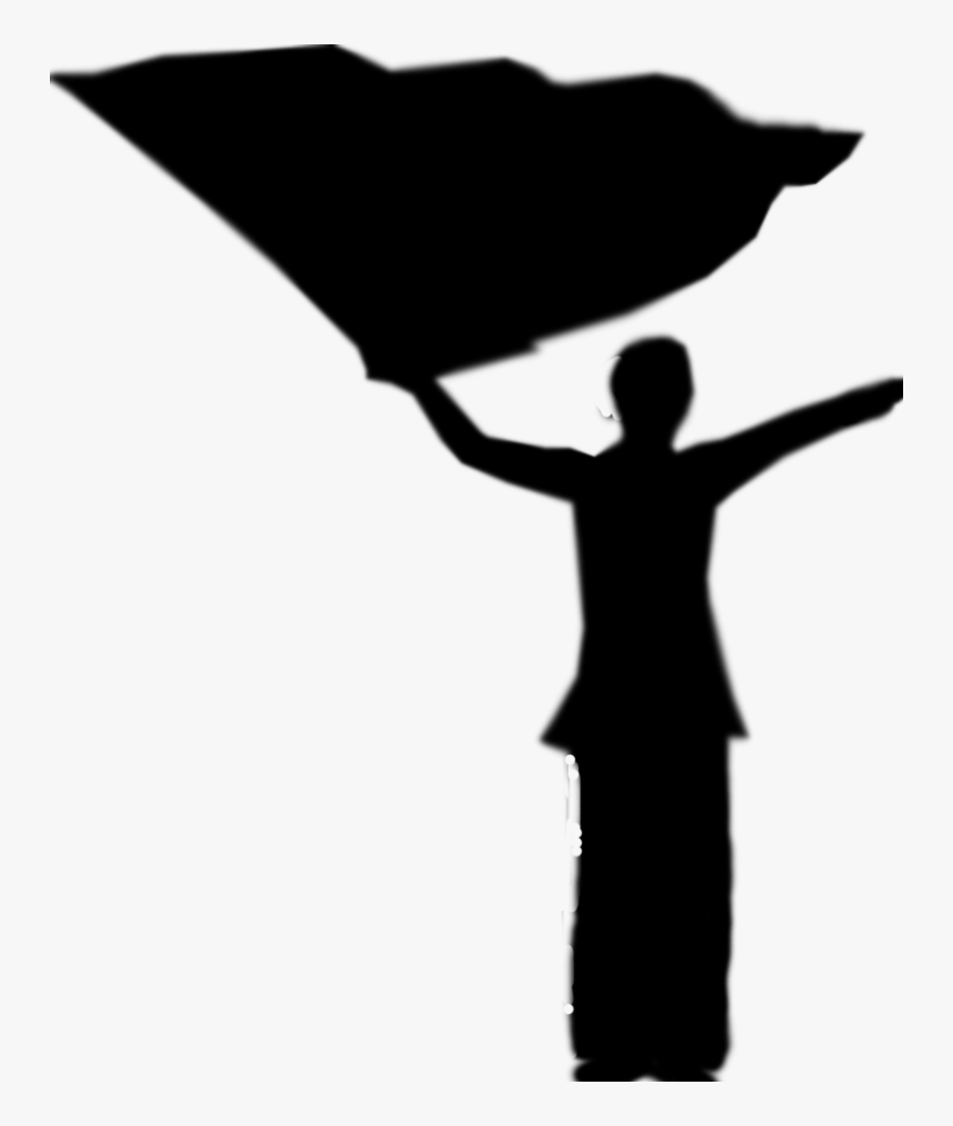 Clipart - Colorguardeducator - Com - Color Guard Silhouette - Male Color Guard Clipart, HD Png Download
